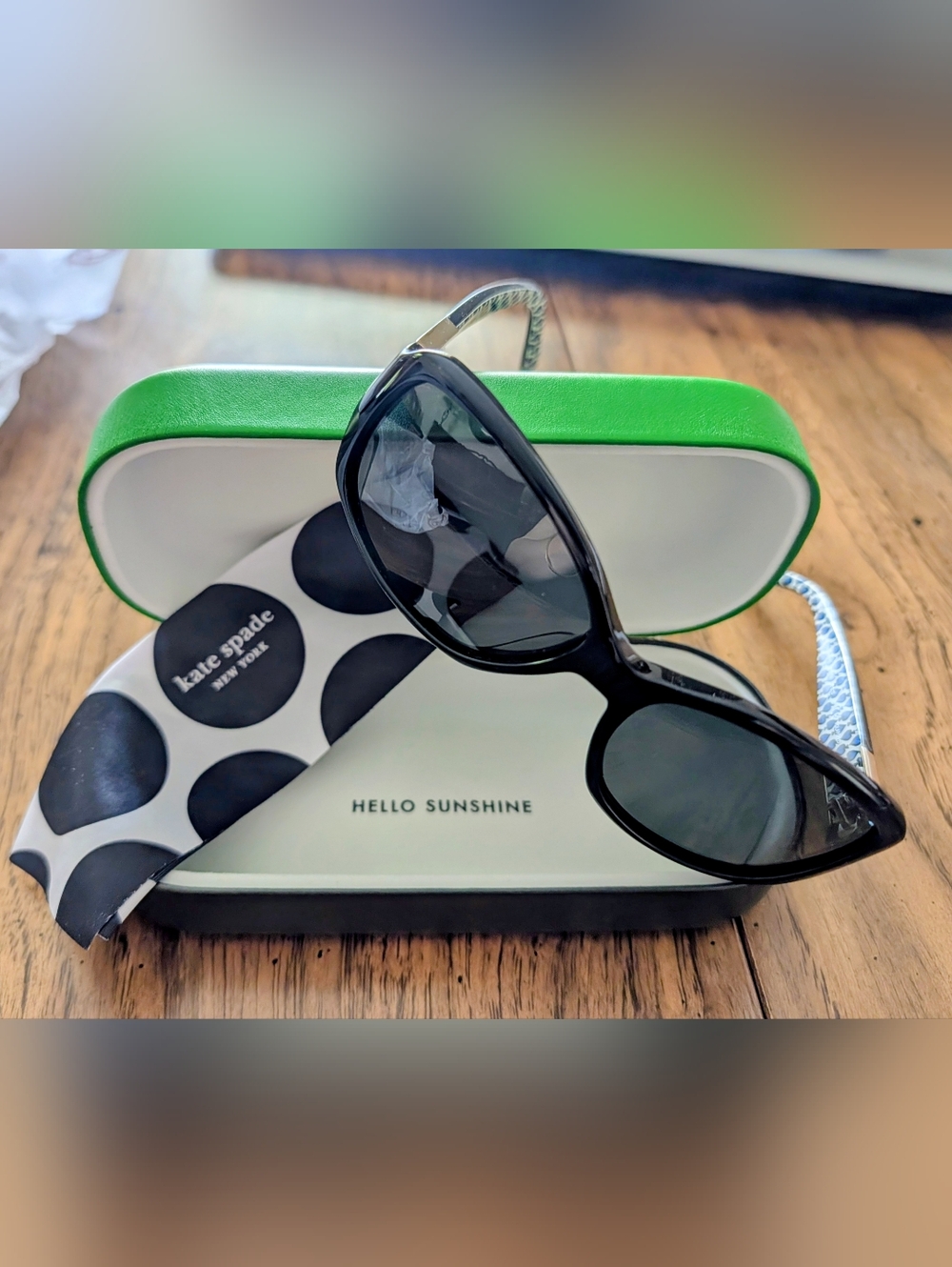 Kate Spade Black Polarized Sunglasses  Annika/PS Jedpra With Case & Cloth